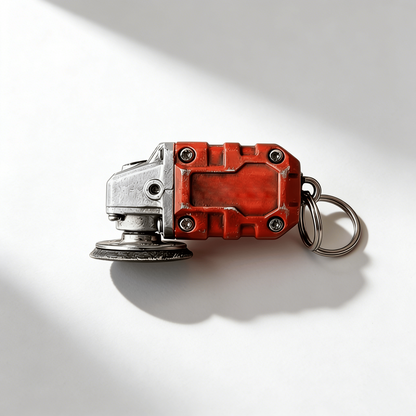 🛠️2-in-1  Mini Grinder Keychain: On-the-Go Smoothing Tool + Tool Enthusiast Collectible
