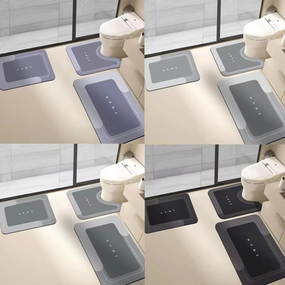 🔥3-Piece Anti-Slip Bathroom Mat Set – Quick-Dry U-Shaped Toilet & Floor Mats🎁