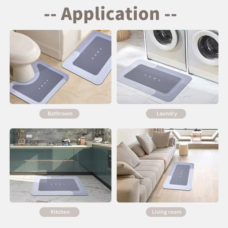🔥3-Piece Anti-Slip Bathroom Mat Set – Quick-Dry U-Shaped Toilet & Floor Mats🎁