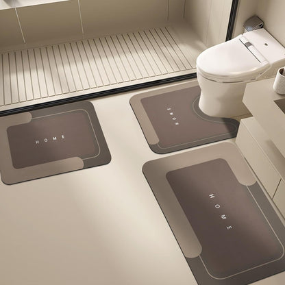 🔥3-Piece Anti-Slip Bathroom Mat Set – Quick-Dry U-Shaped Toilet & Floor Mats🎁