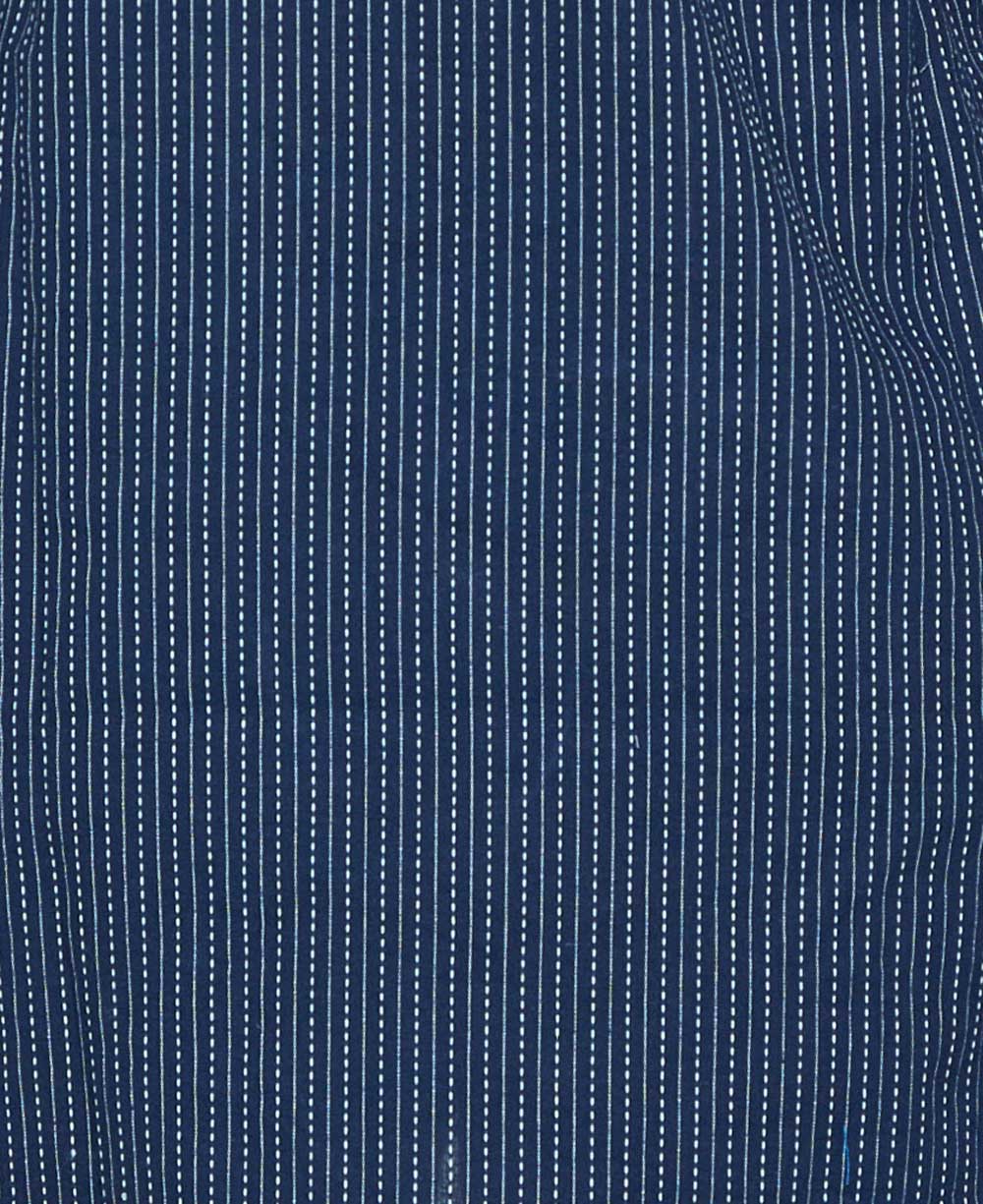 Kantha Stitch Blue Cotton Tunic Top
